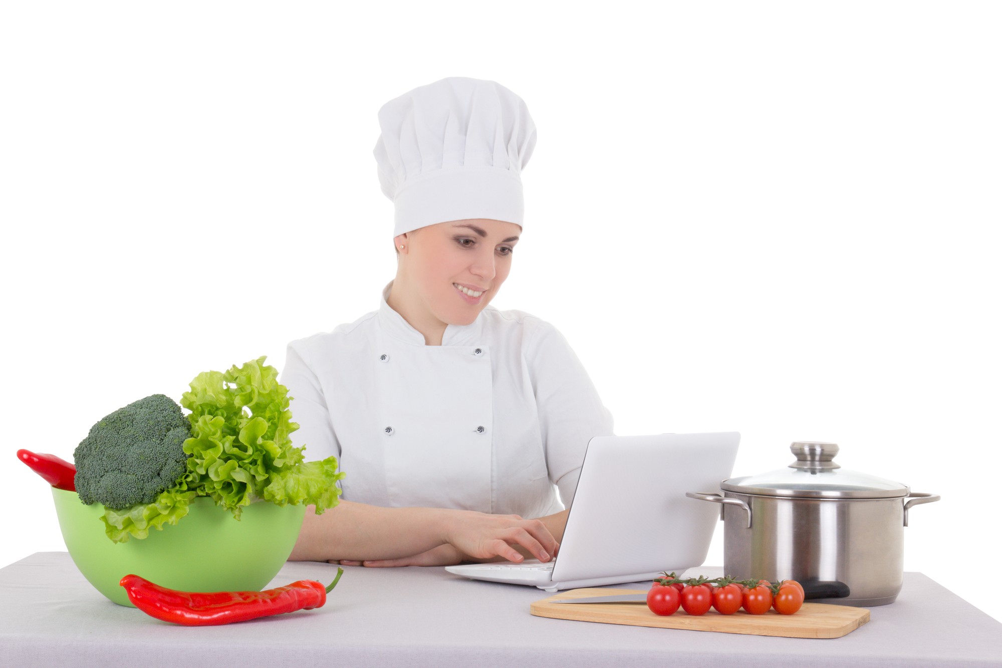 Chef online mostra una preparazione dal vivo